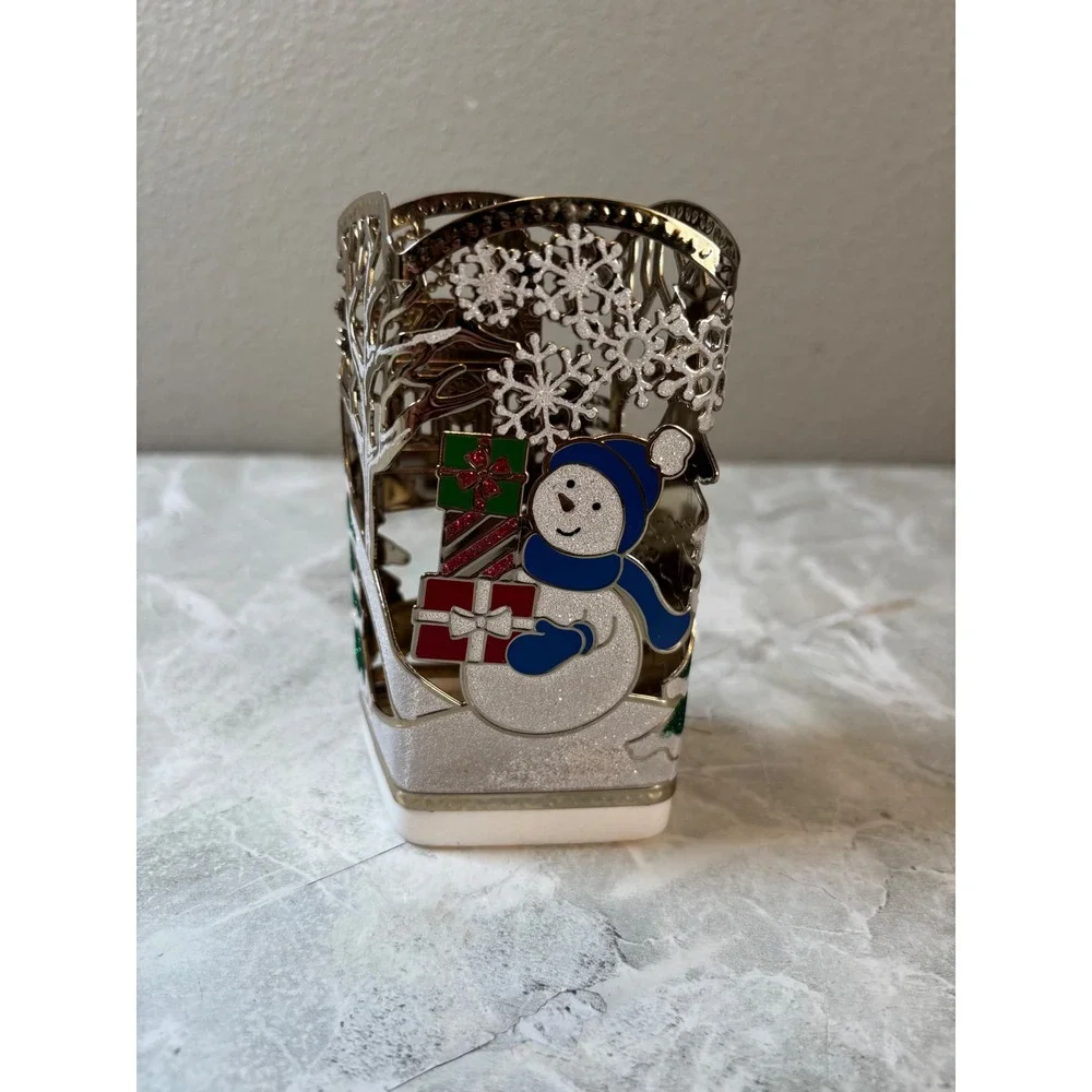 Bath & Body Works Snowman Holiday Soap Holder Sleeve Christmas Cottage Dachshund